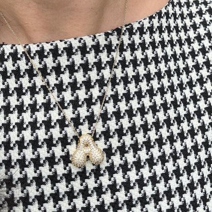 Bubble initial necklace
