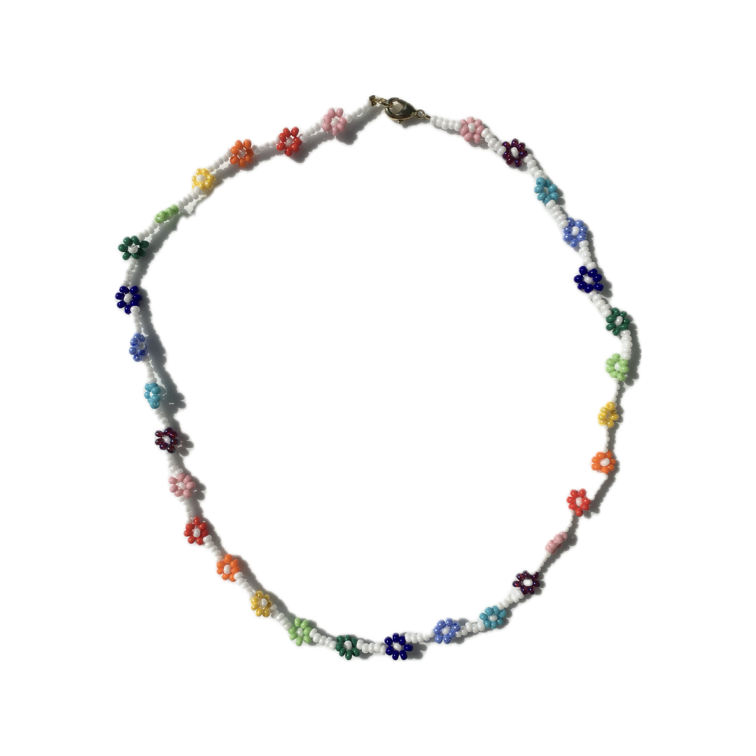 Rainbow garden necklace