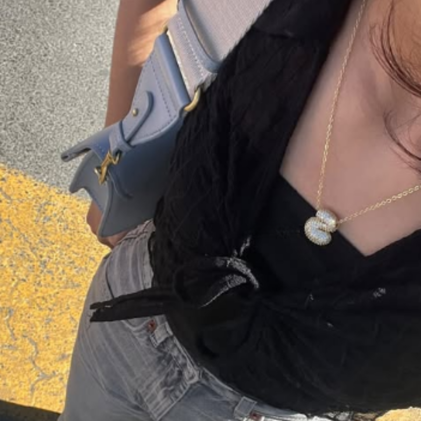 Bubble initial necklace